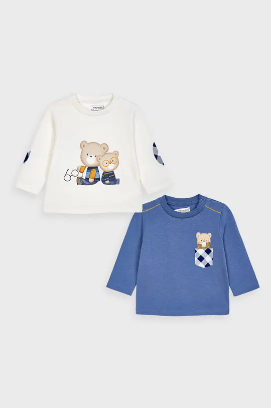 burgundské Mayoral Newborn - Detské tričko s dlhým rukávom 60-86 cm (2-pak) Chlapčenský