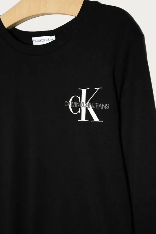 Calvin Klein Jeans - Longsleeve dziecięcy 128-176 cm IB0IB00613 czarny