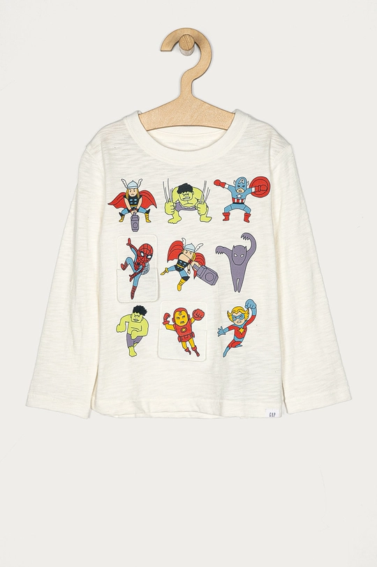 biały GAP - Longsleeve dziecięcy x Marvel 74-110 cm Chłopięcy