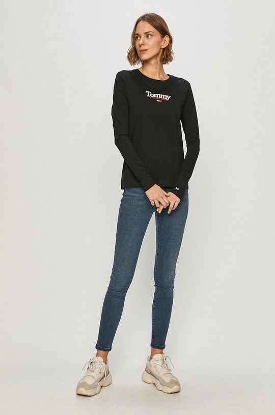 Tommy Jeans - Longsleeve DW0DW08941 czarny