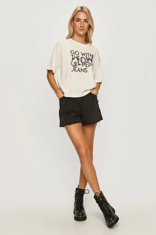 Pepe Jeans - T-shirt Adina biały