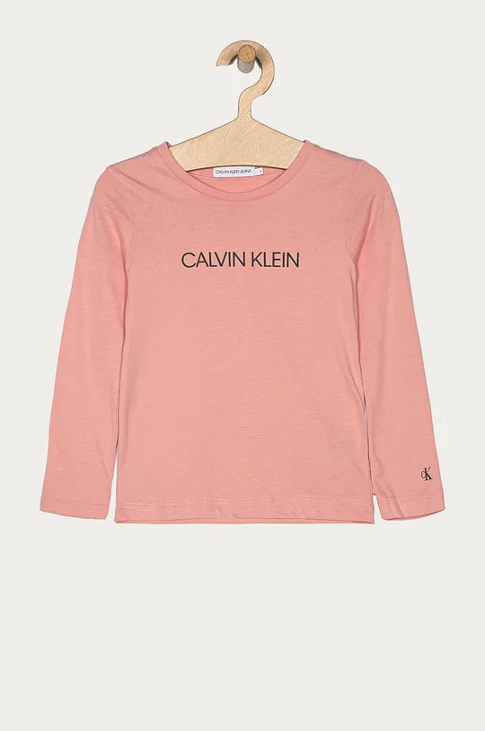 ružová Calvin Klein Jeans - Detské tričko s dlhým rukávom 104-176 cm Dievčenský