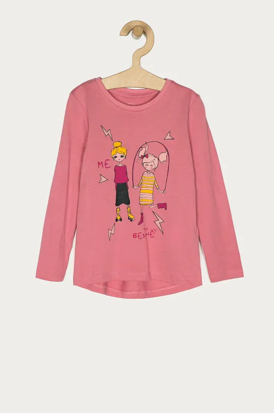 ružová Name it - Detské tričko s dlhým rukávom 86-110 cm Dievčenský
