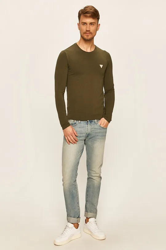 Guess Jeans - Tričko s dlhým rukávom zelená