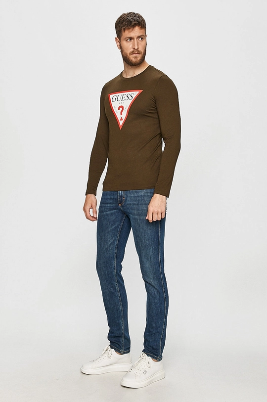 Guess Jeans - Longsleeve zielony