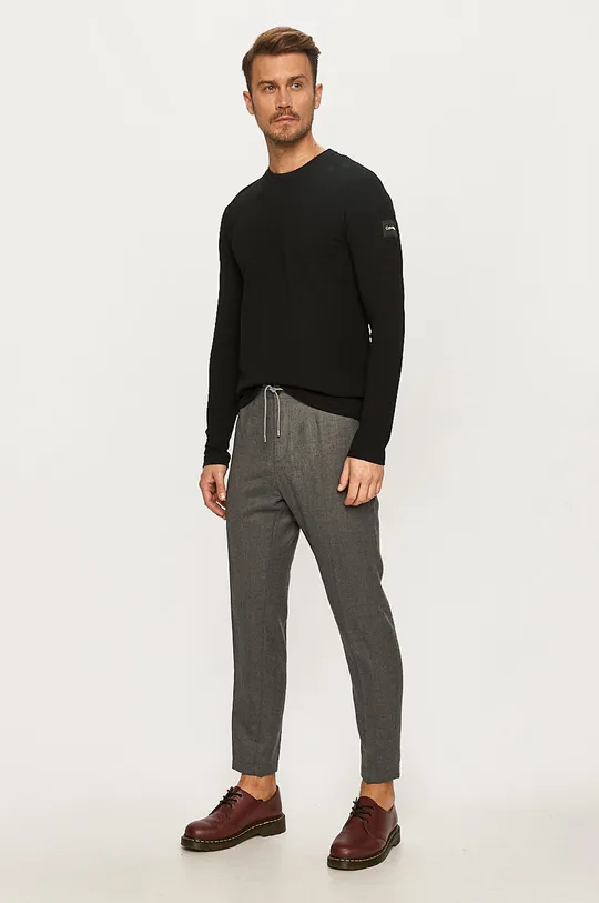 Calvin Klein - Tričko s dlhým rukávom čierna