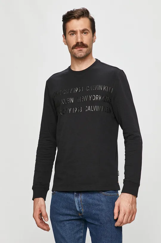 czarny Calvin Klein - Longsleeve Męski