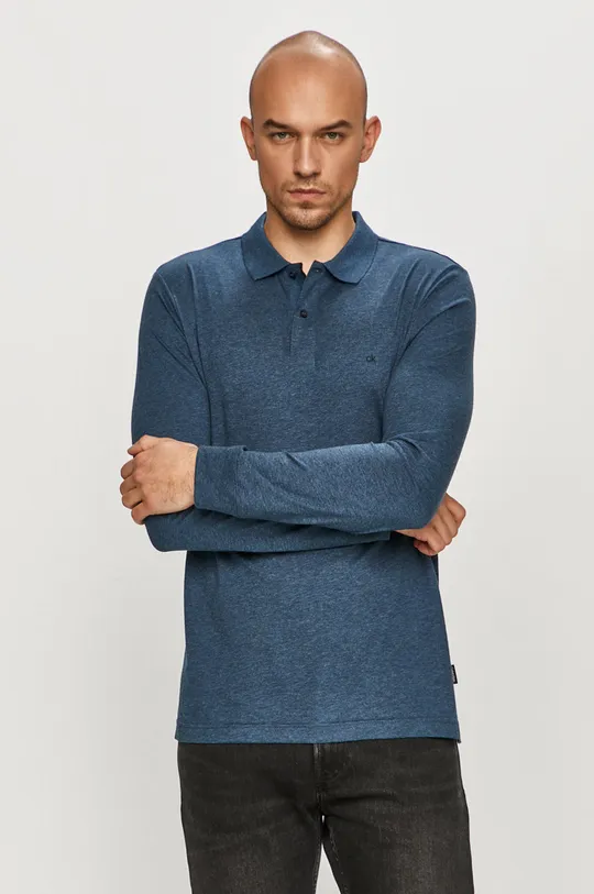 tmavomodrá Calvin Klein - Tričko s dlhým rukávom Pánsky
