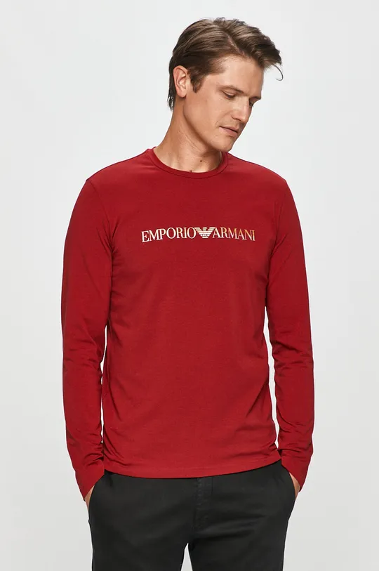 červená Emporio Armani - Tričko s dlhým rukávom Pánsky