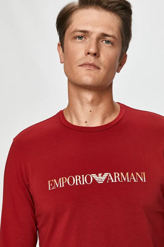 červená Emporio Armani - Tričko s dlhým rukávom