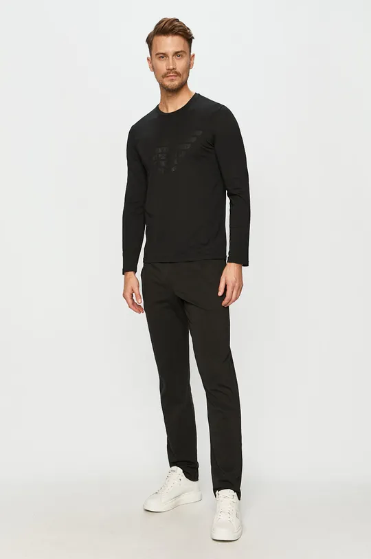 Emporio Armani - Tričko s dlhým rukávom čierna