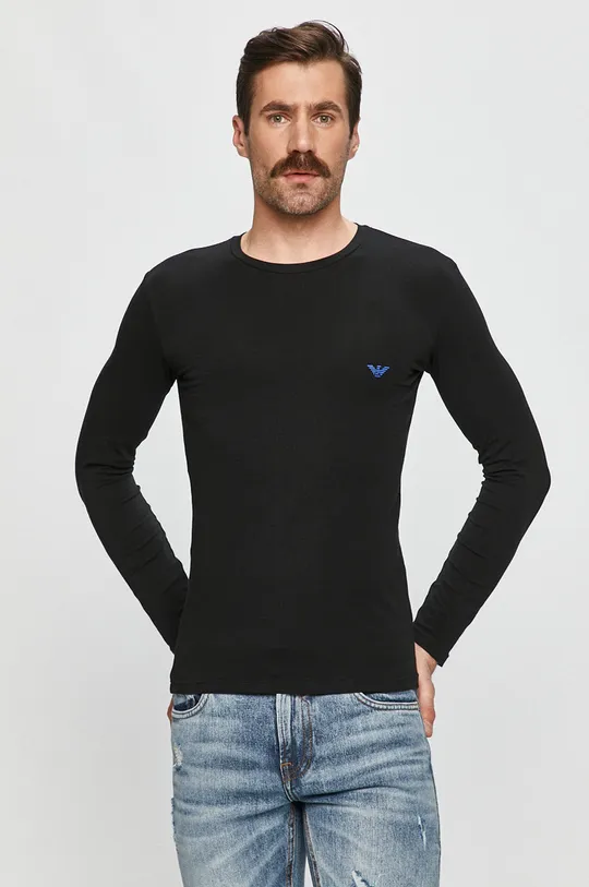 Emporio Armani - Tričko s dlhým rukávom čierna
