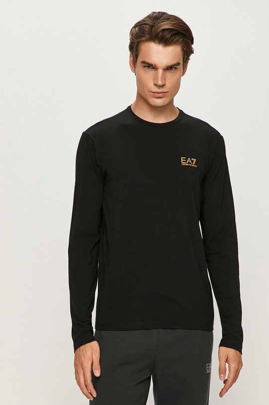 μαύρο Longsleeve EA7 Emporio Armani Ανδρικά