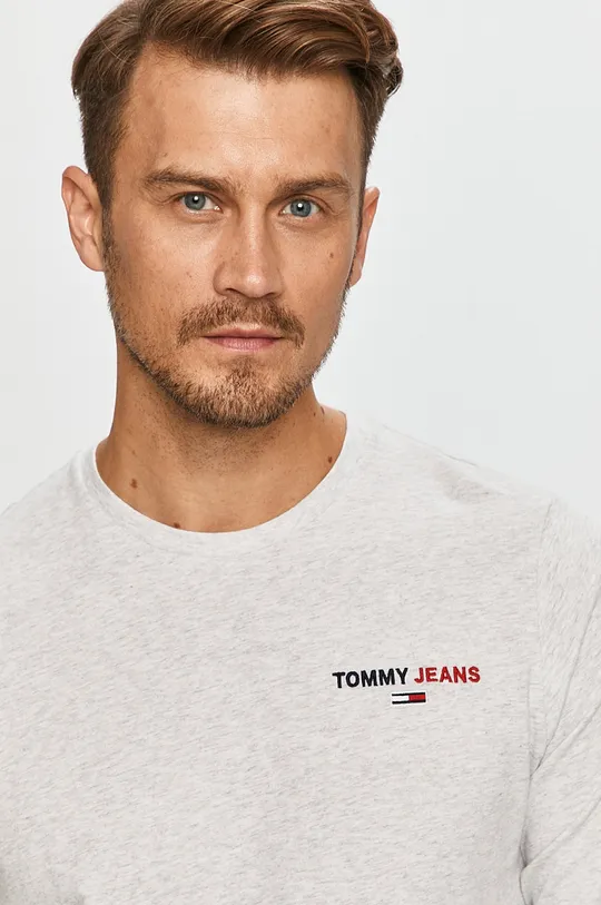 sivá Tommy Jeans - Tričko s dlhým rukávom