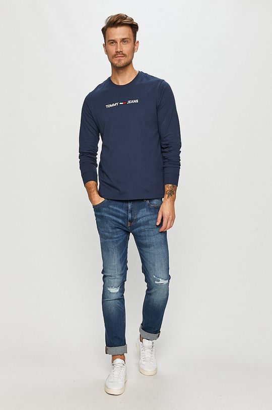 Tommy Jeans - Majica dugih rukava mornarsko plava