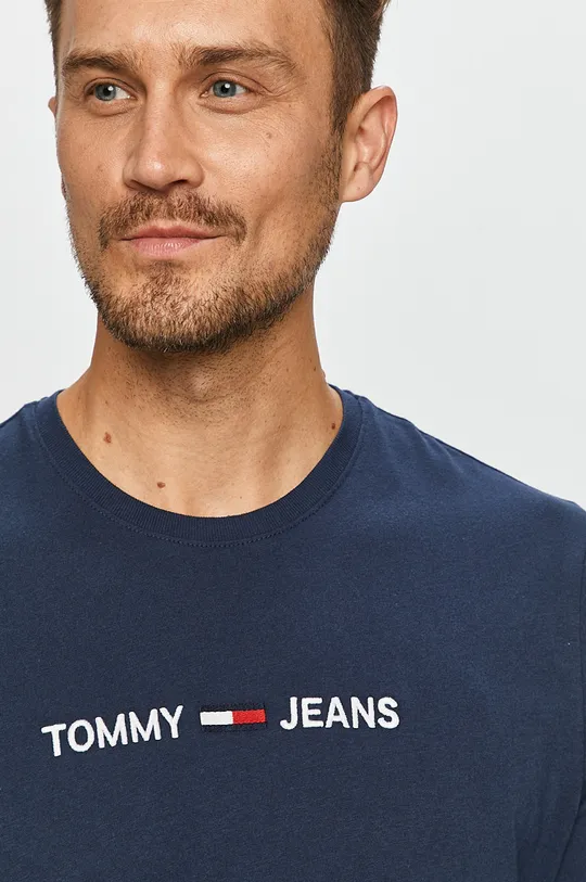 tmavomodrá Tommy Jeans - Tričko s dlhým rukávom