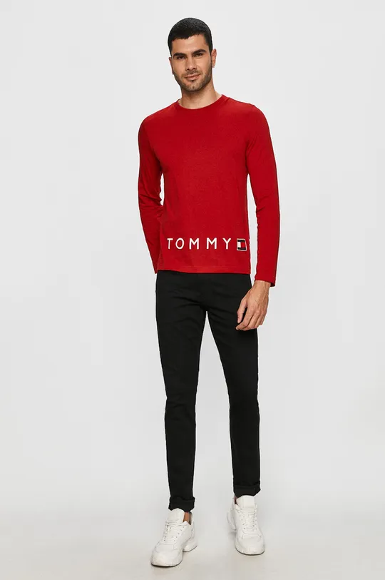 Tommy Hilfiger - Tričko s dlhým rukávom červená