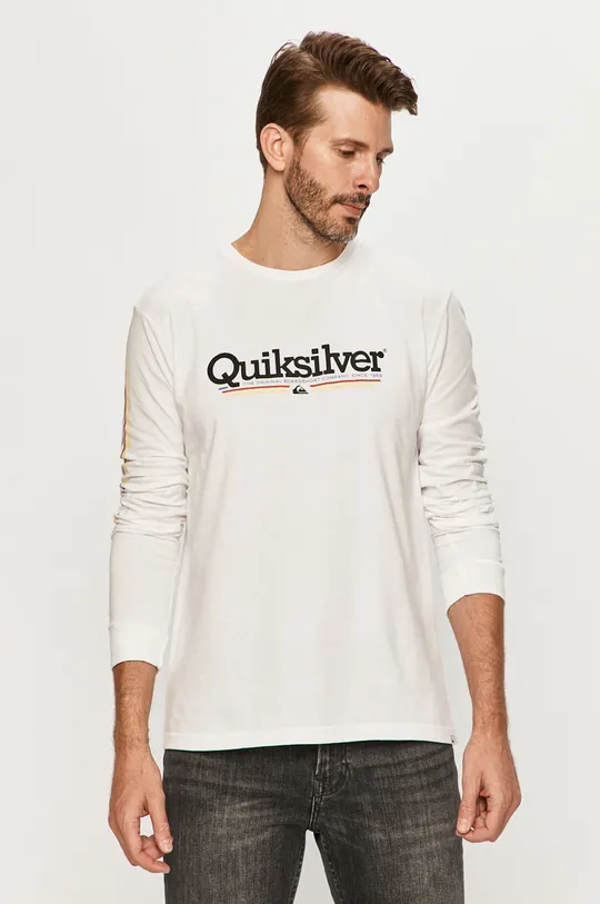 biela Quiksilver - Tričko s dlhým rukávom Pánsky