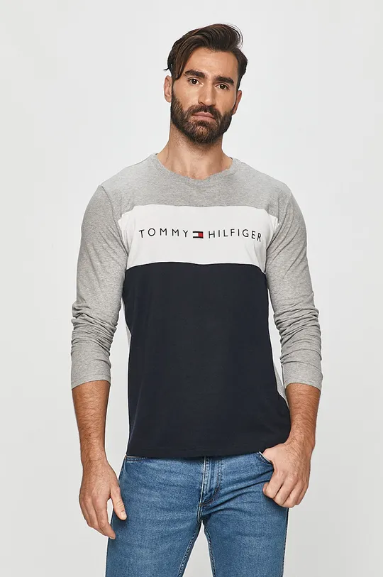 sivá Tommy Hilfiger - Tričko s dlhým rukávom Pánsky