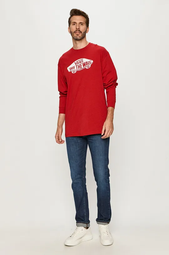 Vans - Tričko s dlhým rukávom červená