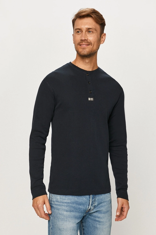 granatowy Scotch & Soda - Longsleeve Męski