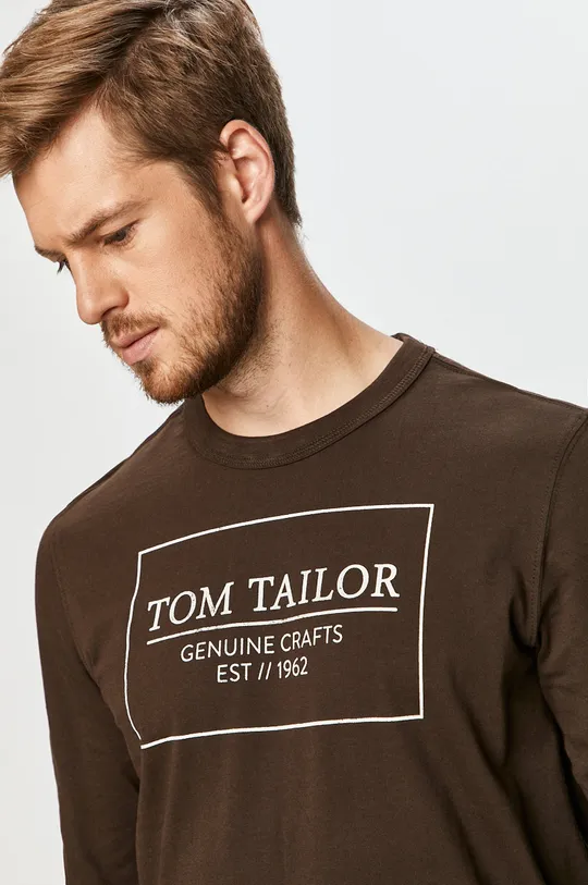 hnedá Tom Tailor Denim - Tričko s dlhým rukávom