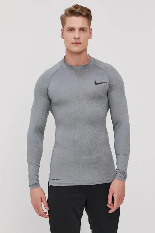 sivá Tričko s dlhým rukávom Nike Pánsky