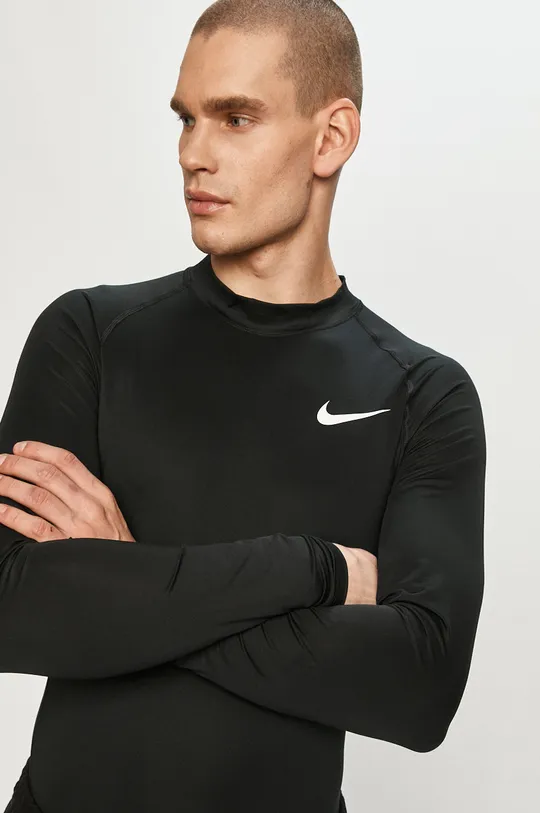 čierna Tričko s dlhým rukávom Nike