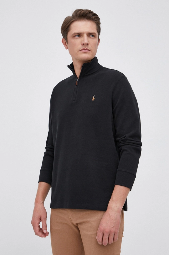 czarny Polo Ralph Lauren Sweter bawełniany 710671929001 Męski