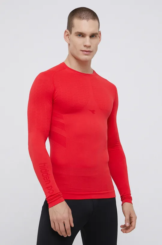 červená Tričko s dlhým rukávom Diadora Pánsky