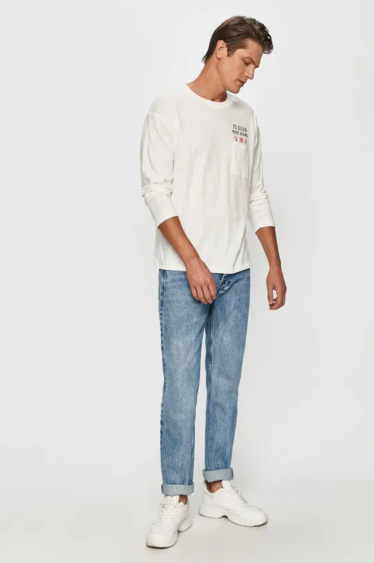 Pepe Jeans - Tričko s dlhým rukávom Crane biela