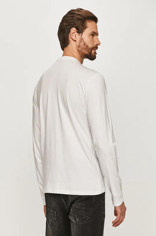 Guess - Tričko s dlhým rukávom  5% Elastan, 95% Organická bavlna