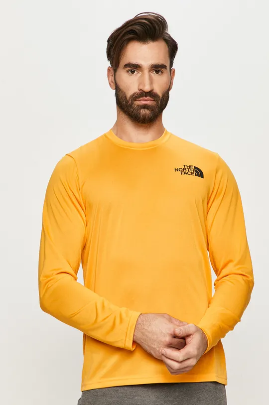 oranžová The North Face - Tričko s dlhým rukávom Pánsky