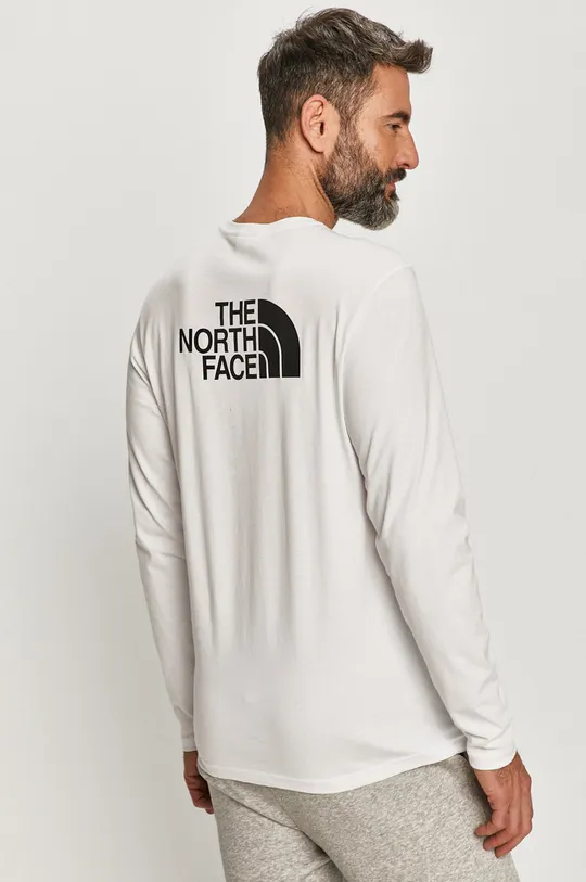 biela The North Face - Tričko s dlhým rukávom Pánsky
