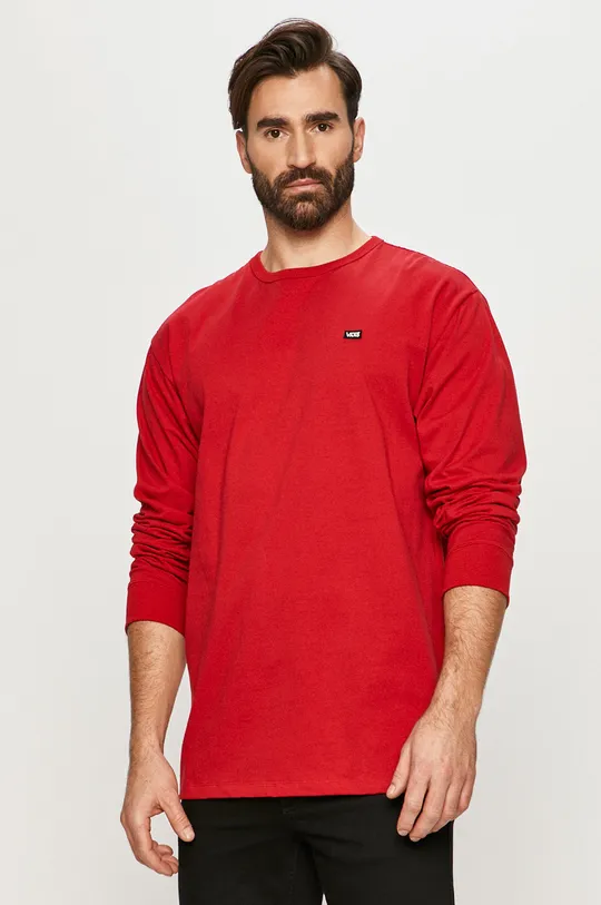 červená Vans - Tričko s dlhým rukávom Pánsky