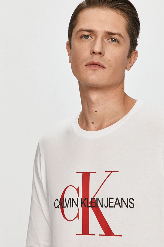 biały Calvin Klein Jeans - Longsleeve J30J319224