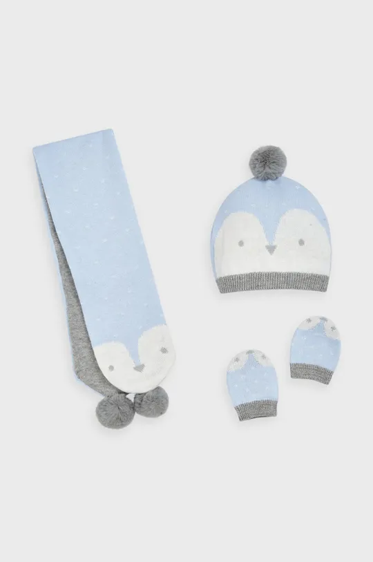 modrá Mayoral Newborn - Detská čiapka, šál a rukavice Chlapčenský