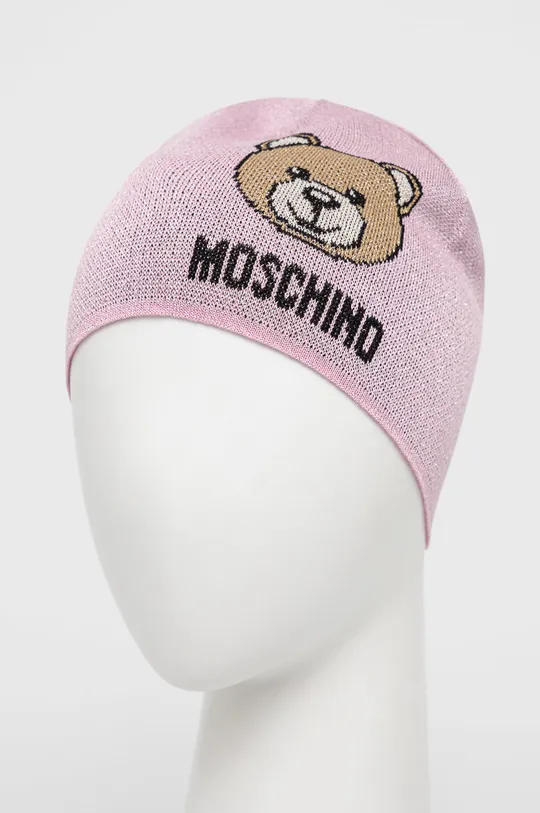 Moschino czapka różowy