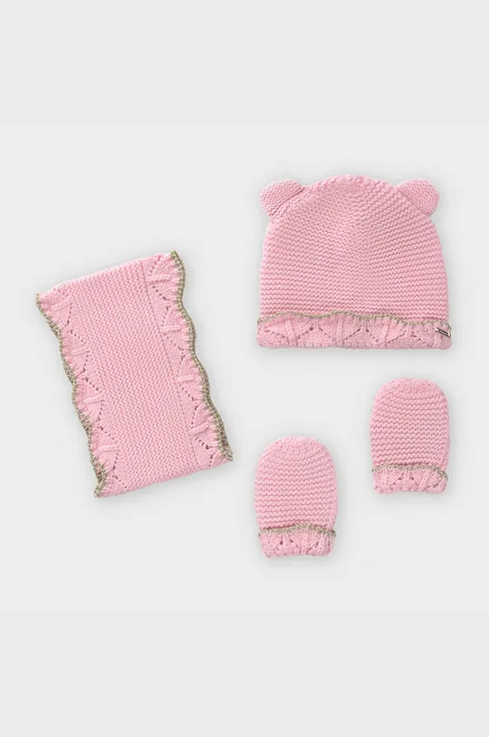 розовый Mayoral - Детская шапка, снуд и перчатки 80-92 см. Для девочек