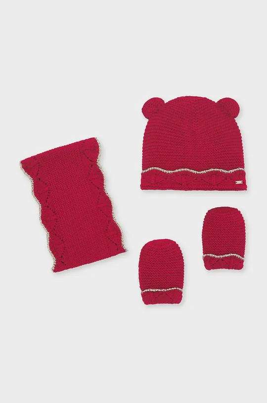 červená Mayoral - Detská čipaka, šál komín a rukavice 80-92 cm Dievčenský
