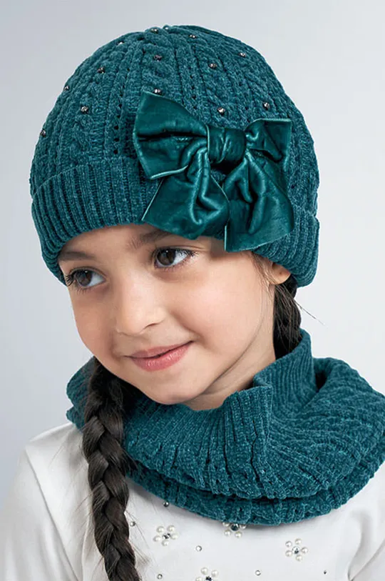 бірюзовий Mayoral - Дитяча шапка і снуд Для дівчаток