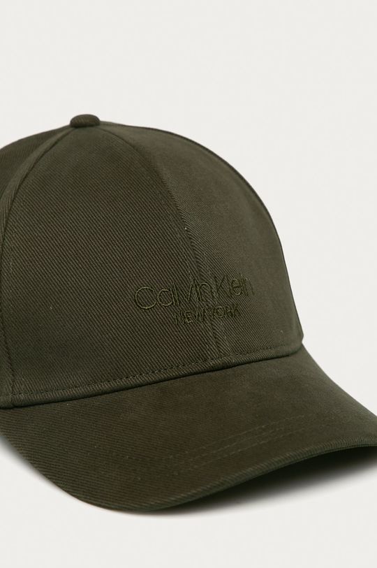 Calvin Klein - Čiapka olivová