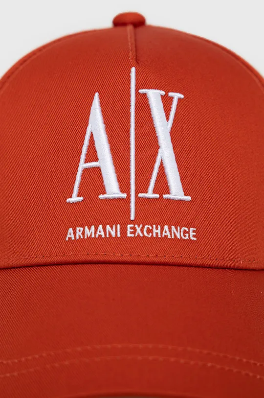 Bavlnená šiltovka Armani Exchange červená