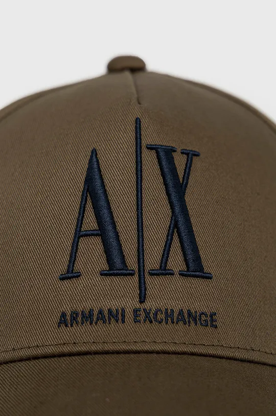 Bavlnená šiltovka Armani Exchange zelená