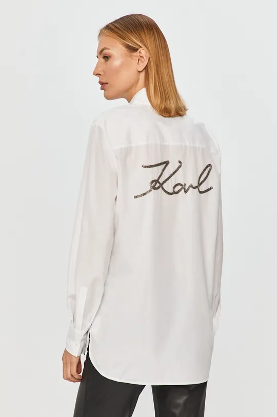 biela Karl Lagerfeld - Bavlnená košeľa Dámsky