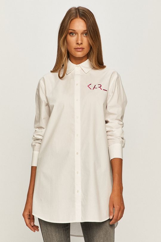 biela Karl Lagerfeld - Bavlnená košeľa