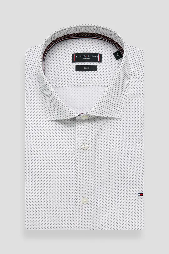 biela Tommy Hilfiger Tailored - Bavlnená košeľa Pánsky