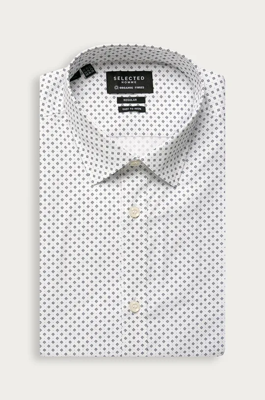 biela Selected Homme - Bavlnená košeľa Pánsky