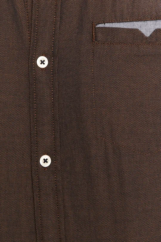 Tom Tailor Denim - Bavlnená košeľa hnedá