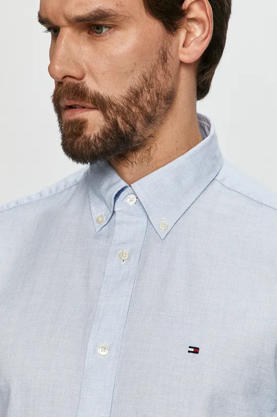 modrá Tommy Hilfiger - Bavlnená košeľa